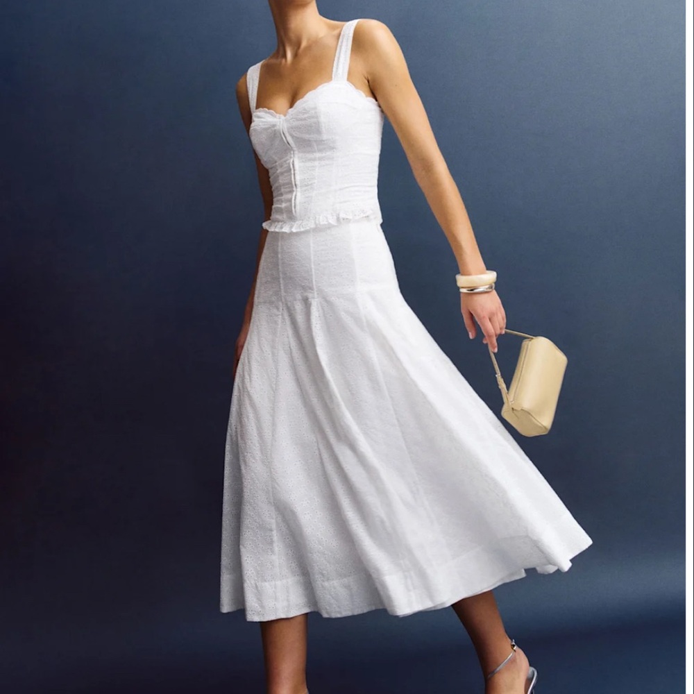 Reformation Anatolia Two Piece Ivory - Size 10